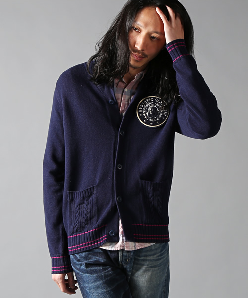 HYSTERIC GLAMOUR（ヒステリックグラマー）の「ショールカラーCD（カーディガン/ボレロ・メンズ・ホワイト/ブラック/ネイビー・MEDIUM/SMALL/LARGE）」の3枚目の写真