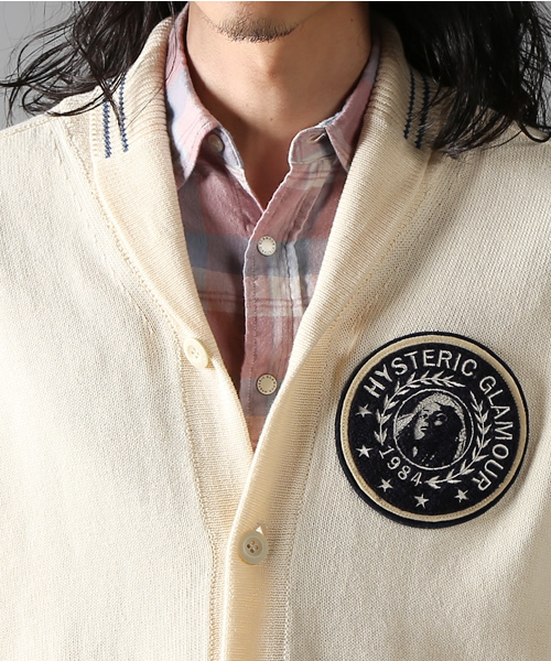 HYSTERIC GLAMOUR（ヒステリックグラマー）の「ショールカラーCD（カーディガン/ボレロ・メンズ・ホワイト/ブラック/ネイビー・MEDIUM/SMALL/LARGE）」の9枚目の写真