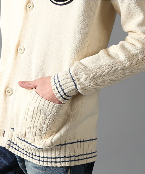 HYSTERIC GLAMOUR（ヒステリックグラマー）の「ショールカラーCD（カーディガン/ボレロ・メンズ・ホワイト/ブラック/ネイビー・MEDIUM/SMALL/LARGE）」の10枚目の写真