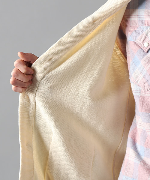 HYSTERIC GLAMOUR（ヒステリックグラマー）の「ショールカラーCD（カーディガン/ボレロ・メンズ・ホワイト/ブラック/ネイビー・MEDIUM/SMALL/LARGE）」の11枚目の写真