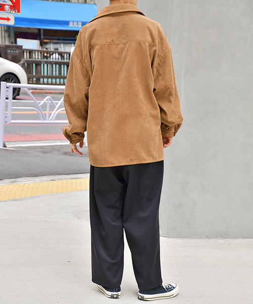 kutir（クティール）の「コーデュロイＣＰＯシャツジャケット(コーデュロイフラップポケットシャツブルゾン)（ブルゾン・メンズ・ブラック/ベージュ/グレー・MEDIUM/LARGE/X-LARGE）」の12枚目の写真