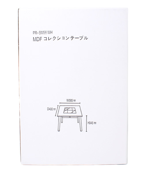 salut!（サリュ!）の「MDFｺﾚｸｼｮﾝﾃｰﾌﾞﾙWH（インテリア雑貨）」 - WEAR