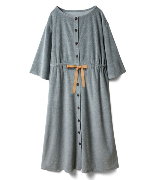 SweetMommy(スウィートマミー)の「フロントべっ甲ボタン マタニティパジャマドレス(マタニティウェア/グッズ・レディース・ライトベージュ/ピンク/杢グレー/モカ/ネイビー・FREE)」の13枚目の写真