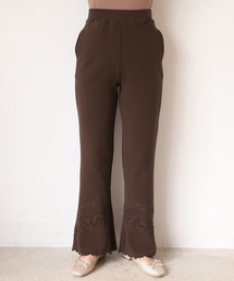 one after another NICE CLAUP | レースドッキングテレコパンツ(その他パンツ)