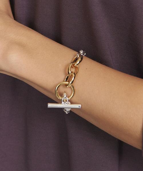 BEAUTY&YOUTH UNITED ARROWS（ビューティーアンドユースユナイテッドアローズ）の「BY メタルミックスカラー チェーンブレスレット（ブレスレット・レディース・その他1・FREE）」の4枚目の写真