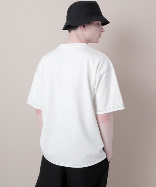 EMMA CLOTHES(エマクローズ)の「ポンチローマオーバーサイズハーフスリーブ ステッチカットソー(EMMA CLOTHES)(Tシャツ/カットソー・メンズ・ホワイト/ブラック/ベージュ系その他・M/L)」の18枚目の写真