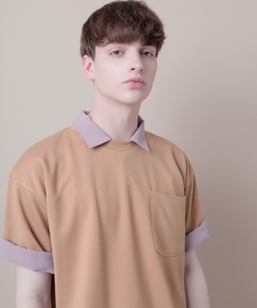 EMMA CLOTHES(エマクローズ)の「ポンチローマオーバーサイズハーフスリーブ ステッチカットソー(EMMA CLOTHES)(Tシャツ/カットソー・メンズ・ホワイト/ブラック/ベージュ系その他・M/L)」の10枚目の写真