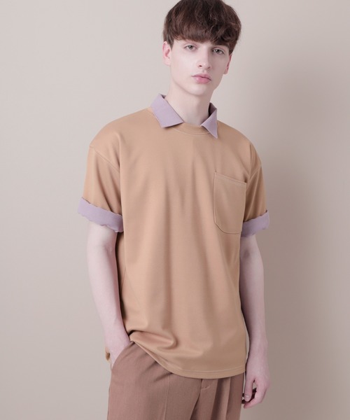 EMMA CLOTHES(エマクローズ)の「ポンチローマオーバーサイズハーフスリーブ ステッチカットソー(EMMA CLOTHES)(Tシャツ/カットソー・メンズ・ホワイト/ブラック/ベージュ系その他・M/L)」の8枚目の写真