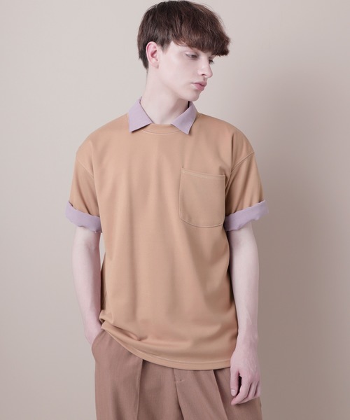 EMMA CLOTHES(エマクローズ)の「ポンチローマオーバーサイズハーフスリーブ ステッチカットソー(EMMA CLOTHES)(Tシャツ/カットソー・メンズ・ホワイト/ブラック/ベージュ系その他・M/L)」の7枚目の写真