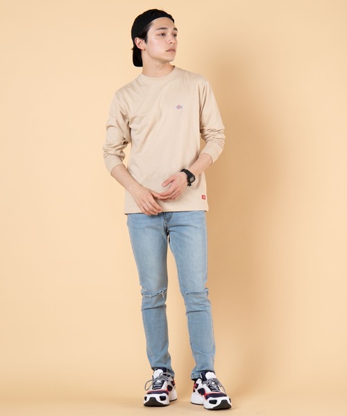 Dickies(ディッキーズ)の「∴WEGO/Dickies別注ワッペン刺繍ロンT(Tシャツ/カットソー・メンズ・ベージュ/ブラック/ホワイト・MEDIUM/LARGE)」の13枚目の写真
