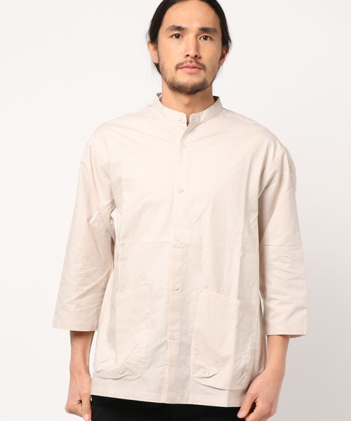 LAKOLE（ラコレ）の「USAオックスクロップドシャツ / LAKOLE（シャツ/ブラウス・メンズ・グリーン/スモーク/アイボリー/ブラウン・MEDIUM/LARGE）」の2枚目の写真