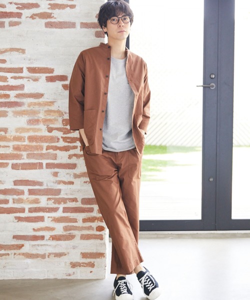 LAKOLE（ラコレ）の「USAオックスクロップドシャツ / LAKOLE（シャツ/ブラウス・メンズ・グリーン/スモーク/アイボリー/ブラウン・MEDIUM/LARGE）」の7枚目の写真
