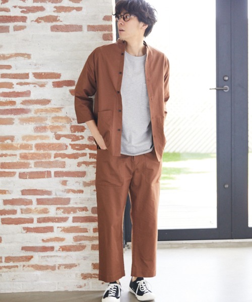LAKOLE（ラコレ）の「USAオックスクロップドシャツ / LAKOLE（シャツ/ブラウス・メンズ・グリーン/スモーク/アイボリー/ブラウン・MEDIUM/LARGE）」の8枚目の写真