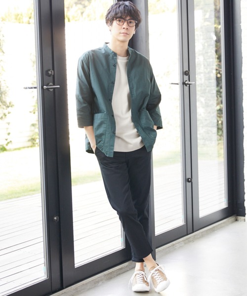 LAKOLE（ラコレ）の「USAオックスクロップドシャツ / LAKOLE（シャツ/ブラウス・メンズ・グリーン/スモーク/アイボリー/ブラウン・MEDIUM/LARGE）」の11枚目の写真