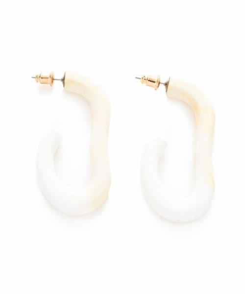 LAPUIS(ラピュイ)の「Lapuis(ラピュイ)ARITA Hoop Pierce A(ピアス(両耳用)・レディース・ブルー/ベージュ/ピンク・FREE)」の5枚目の写真