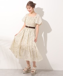 one after another NICE CLAUP | シャーリングベルト付きワンピース(ワンピース)