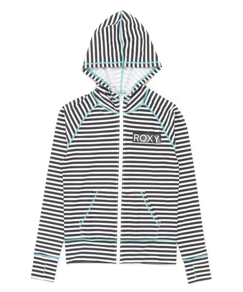ROXY（ロキシー）の「ROXY/ロキシー  フード付きジップアップラッシュガード   RLY205023（ラッシュガード・レディース・ブラック/ホワイト/ブラック×ホワイト・S/M/L）」の17枚目の写真