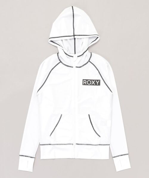 ROXY（ロキシー）の「ROXY/ロキシー  フード付きジップアップラッシュガード   RLY205023（ラッシュガード・レディース・ブラック/ホワイト/ブラック×ホワイト・S/M/L）」の22枚目の写真