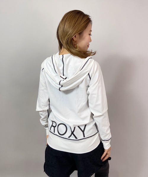 ROXY（ロキシー）の「ROXY/ロキシー  フード付きジップアップラッシュガード   RLY205023（ラッシュガード・レディース・ブラック/ホワイト/ブラック×ホワイト・S/M/L）」の19枚目の写真