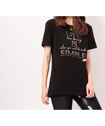 ストーンメッセージプリントTシャツ