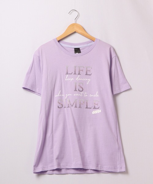 DIMENSIONE danza(ディメンシオーネ ダンツァ)の「ストーンメッセージプリントTシャツ(Tシャツ/カットソー・レディース・ブラック/スモークピンク/ホワイト/パープル・X-SMALL/MEDIUM/SMALL)」の10枚目の写真