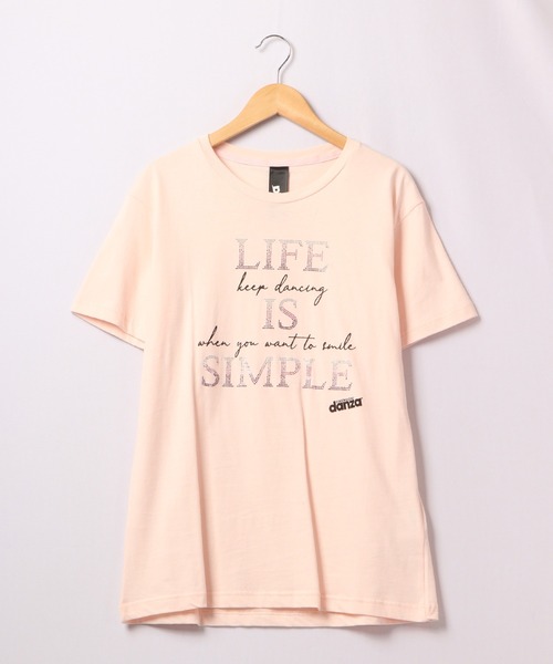 DIMENSIONE danza(ディメンシオーネ ダンツァ)の「ストーンメッセージプリントTシャツ(Tシャツ/カットソー・レディース・ブラック/スモークピンク/ホワイト/パープル・X-SMALL/MEDIUM/SMALL)」の12枚目の写真