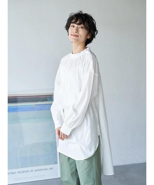 AMERICAN HOLIC(アメリカンホリック)の「ハイネックバックギャザーチュニック(Tシャツ/カットソー・レディース・ライトグレー/ブラック系その他5/ストライプ/オフホワイト・FREE)」の13枚目の写真
