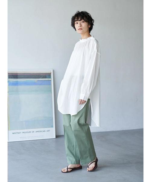 AMERICAN HOLIC(アメリカンホリック)の「ハイネックバックギャザーチュニック(Tシャツ/カットソー・レディース・ライトグレー/ブラック系その他5/ストライプ/オフホワイト・FREE)」の19枚目の写真