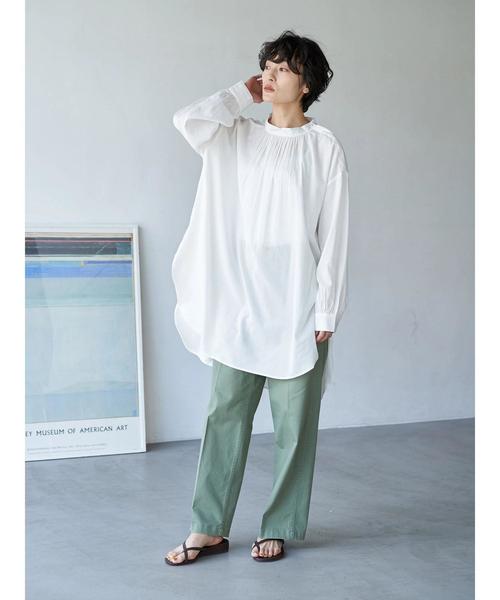 AMERICAN HOLIC(アメリカンホリック)の「ハイネックバックギャザーチュニック(Tシャツ/カットソー・レディース・ライトグレー/ブラック系その他5/ストライプ/オフホワイト・FREE)」の20枚目の写真