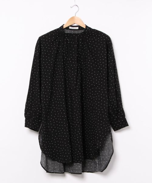 AMERICAN HOLIC(アメリカンホリック)の「ハイネックバックギャザーチュニック(Tシャツ/カットソー・レディース・ライトグレー/ブラック系その他5/ストライプ/オフホワイト・FREE)」の9枚目の写真