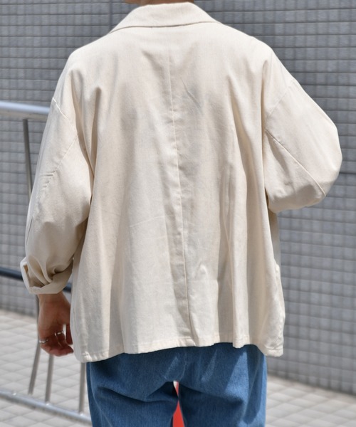 kutir(クティール)の「リネンダブルジャケット SETUP(テーラードジャケット・メンズ・ブラック/ベージュ/オフホワイト/ダークブルー・MEDIUM/LARGE)」の16枚目の写真