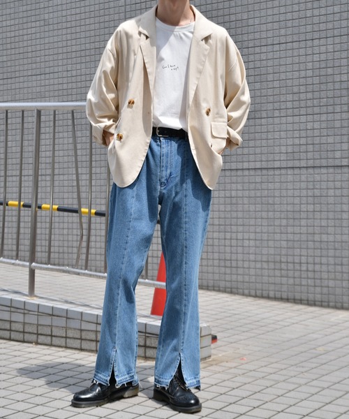 kutir(クティール)の「リネンダブルジャケット SETUP(テーラードジャケット・メンズ・ブラック/ベージュ/オフホワイト/ダークブルー・MEDIUM/LARGE)」の6枚目の写真