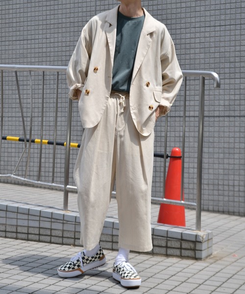 kutir(クティール)の「リネンダブルジャケット SETUP(テーラードジャケット・メンズ・ブラック/ベージュ/オフホワイト/ダークブルー・MEDIUM/LARGE)」の11枚目の写真