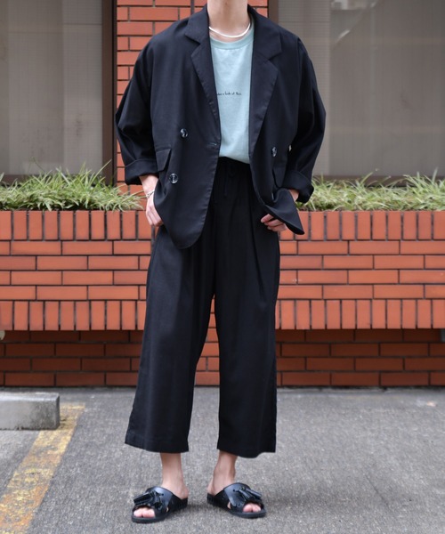 kutir(クティール)の「リネンダブルジャケット SETUP(テーラードジャケット・メンズ・ブラック/ベージュ/オフホワイト/ダークブルー・MEDIUM/LARGE)」の20枚目の写真