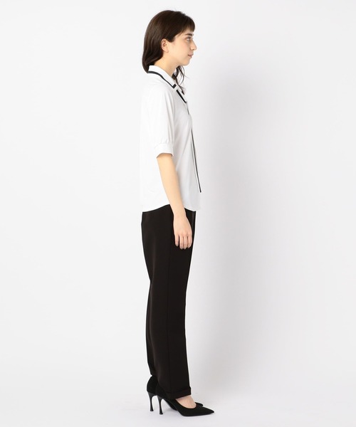 NARACAMICIE（ナラカミーチェ）の「グログランテープ使いカットソー（シャツ/ブラウス・レディース・ブラック/ホワイト/ブルー系その他・MEDIUM/LARGE）」の15枚目の写真