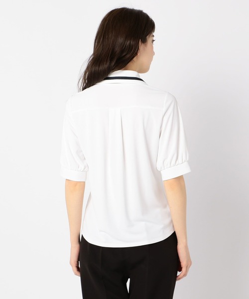 NARACAMICIE（ナラカミーチェ）の「グログランテープ使いカットソー（シャツ/ブラウス・レディース・ブラック/ホワイト/ブルー系その他・MEDIUM/LARGE）」の9枚目の写真