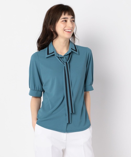 NARACAMICIE（ナラカミーチェ）の「グログランテープ使いカットソー（シャツ/ブラウス・レディース・ブラック/ホワイト/ブルー系その他・MEDIUM/LARGE）」の18枚目の写真