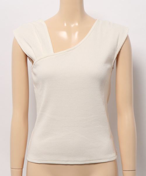 rps（アールピーエス）の「カットリブアシメショルダータンクトップ（タンクトップ・レディース・モカ/アイボリー/カーキ/ブラック・M）」の12枚目の写真