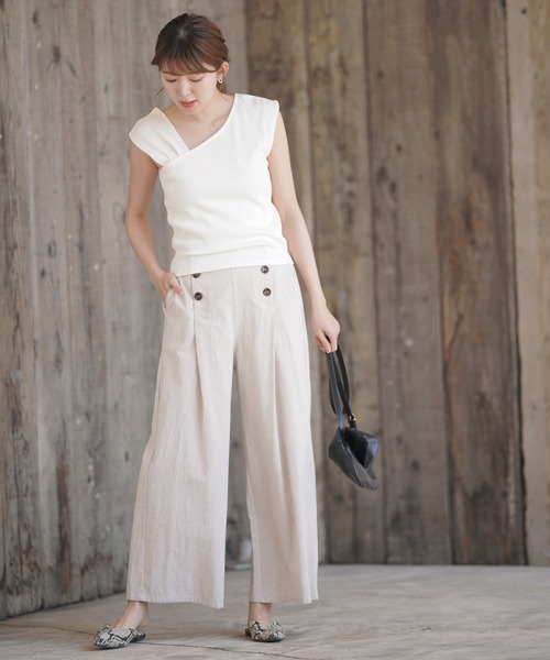 rps（アールピーエス）の「カットリブアシメショルダータンクトップ（タンクトップ・レディース・モカ/アイボリー/カーキ/ブラック・M）」の18枚目の写真