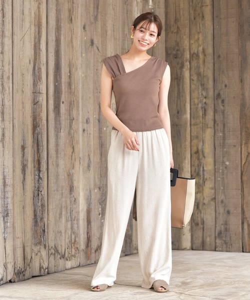 rps（アールピーエス）の「カットリブアシメショルダータンクトップ（タンクトップ・レディース・モカ/アイボリー/カーキ/ブラック・M）」の21枚目の写真