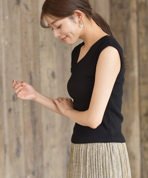 rps（アールピーエス）の「カットリブアシメショルダータンクトップ（タンクトップ・レディース・モカ/アイボリー/カーキ/ブラック・M）」の13枚目の写真