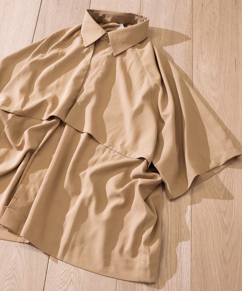 【セール】【i-k】ポリストレッチ トレンチ風シャツジャケット（シャツ/ブラウス）｜JOHN'S CLOSET（ジョンズクローゼット）