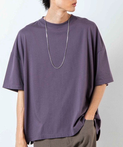 WEGO(ウィゴー)の「WEGO/バルーンビッグシルエットTシャツ(Tシャツ/カットソー・メンズ・ホワイト/パープル/グレー・MEDIUM/LARGE)」の3枚目の写真