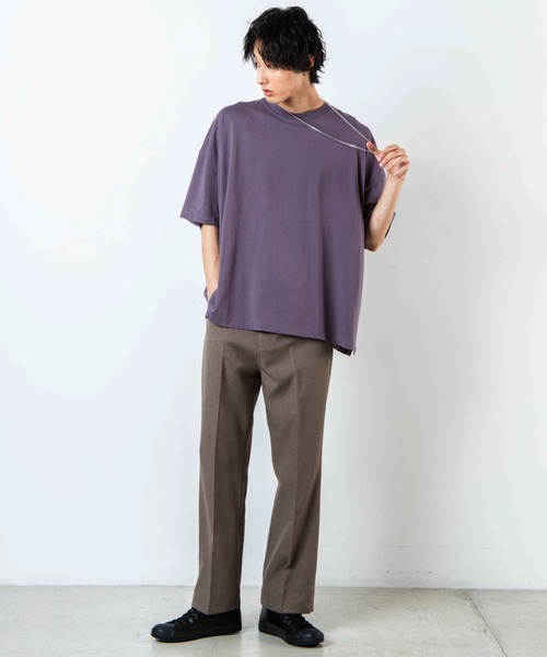 WEGO(ウィゴー)の「WEGO/バルーンビッグシルエットTシャツ(Tシャツ/カットソー・メンズ・ホワイト/パープル/グレー・MEDIUM/LARGE)」の19枚目の写真