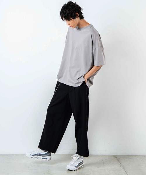 WEGO(ウィゴー)の「WEGO/バルーンビッグシルエットTシャツ(Tシャツ/カットソー・メンズ・ホワイト/パープル/グレー・MEDIUM/LARGE)」の21枚目の写真