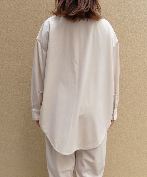 Riberry（リベリー）の「バンドカラーコーデュロイシャツ（シャツ/ブラウス・レディース・ブラック/ダークオレンジ/グリーン/アイボリー/ブルー・MEDIUM）」の10枚目の写真