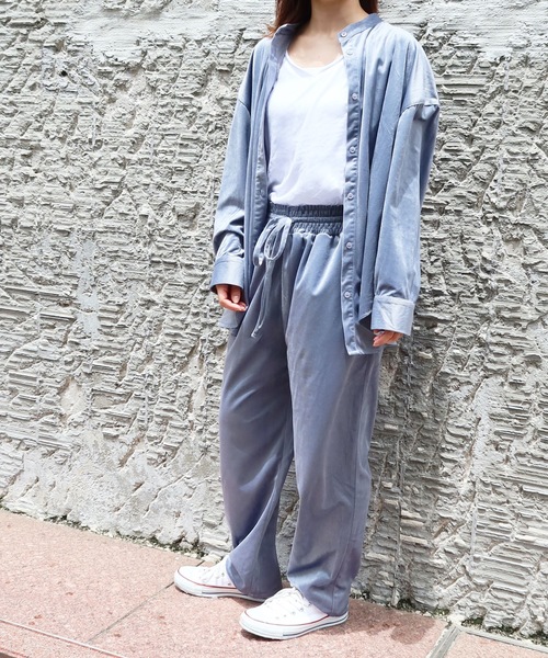 Riberry（リベリー）の「バンドカラーコーデュロイシャツ（シャツ/ブラウス・レディース・ブラック/ダークオレンジ/グリーン/アイボリー/ブルー・MEDIUM）」の17枚目の写真