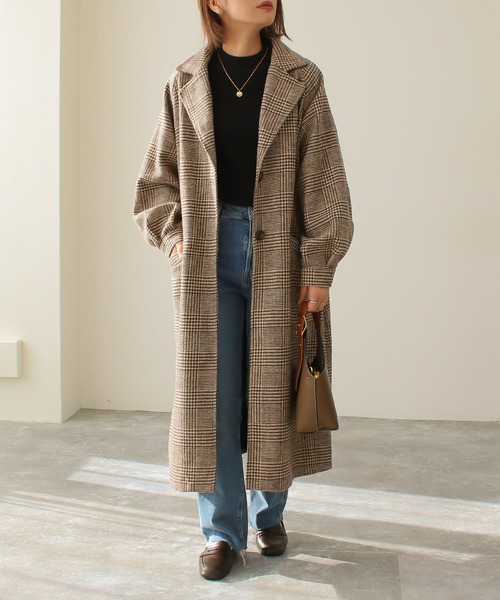 MEIMEIJ イタリア ITALY オーバーサイズ チェック チェスターコート  