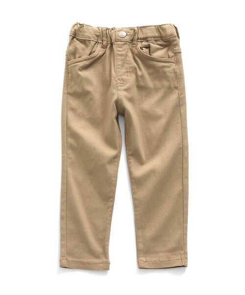 apres les cours(アプレレクール)の「/ツイル/7days Style pants 10分丈(その他パンツ・キッズ・カーキ/ベージュ/ラベンダー/ブラック・80/90/100/110/120/130/140)」の1枚目の写真