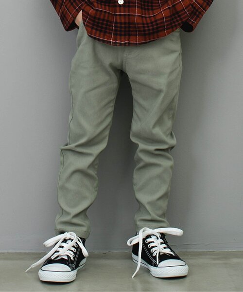 apres les cours(アプレレクール)の「/ツイル/7days Style pants 10分丈(その他パンツ・キッズ・カーキ/ベージュ/ラベンダー/ブラック・80/90/100/110/120/130/140)」の3枚目の写真
